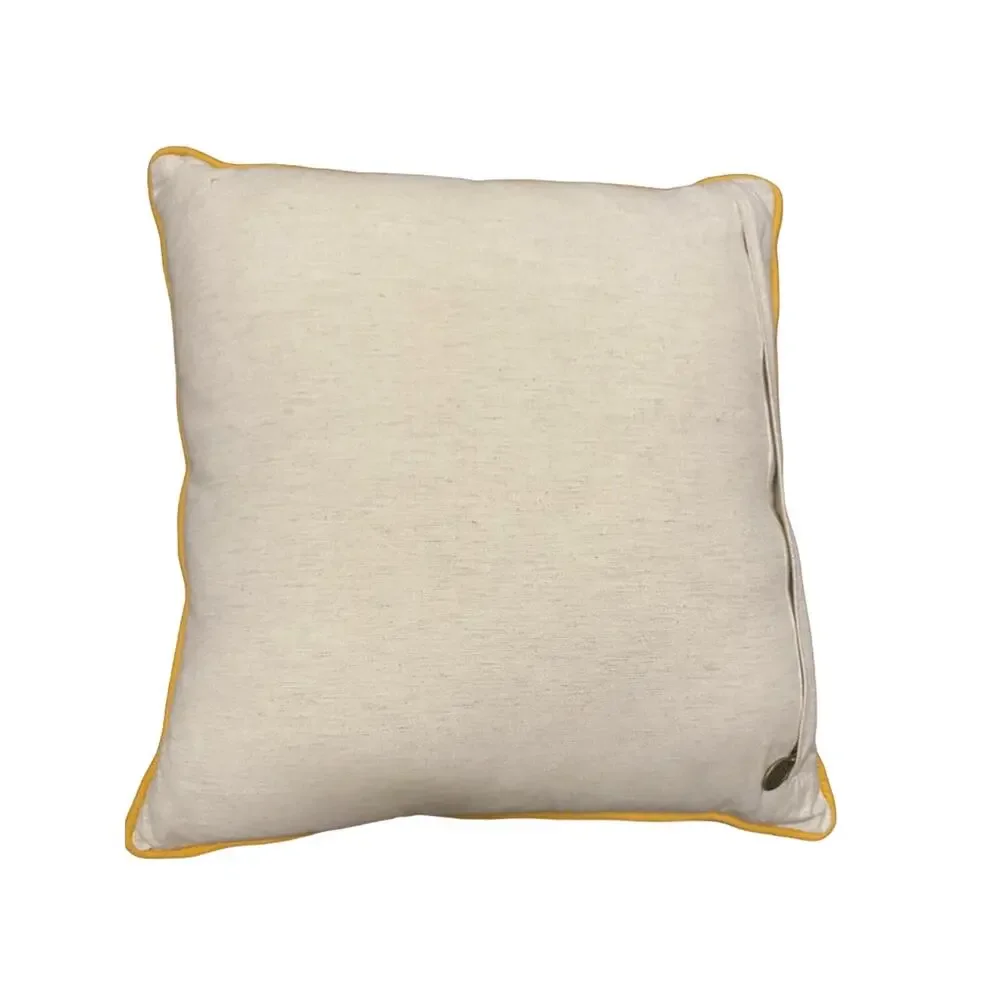 Linen Embroidered Beaded Floral Accent Pillows‎ set of two 12